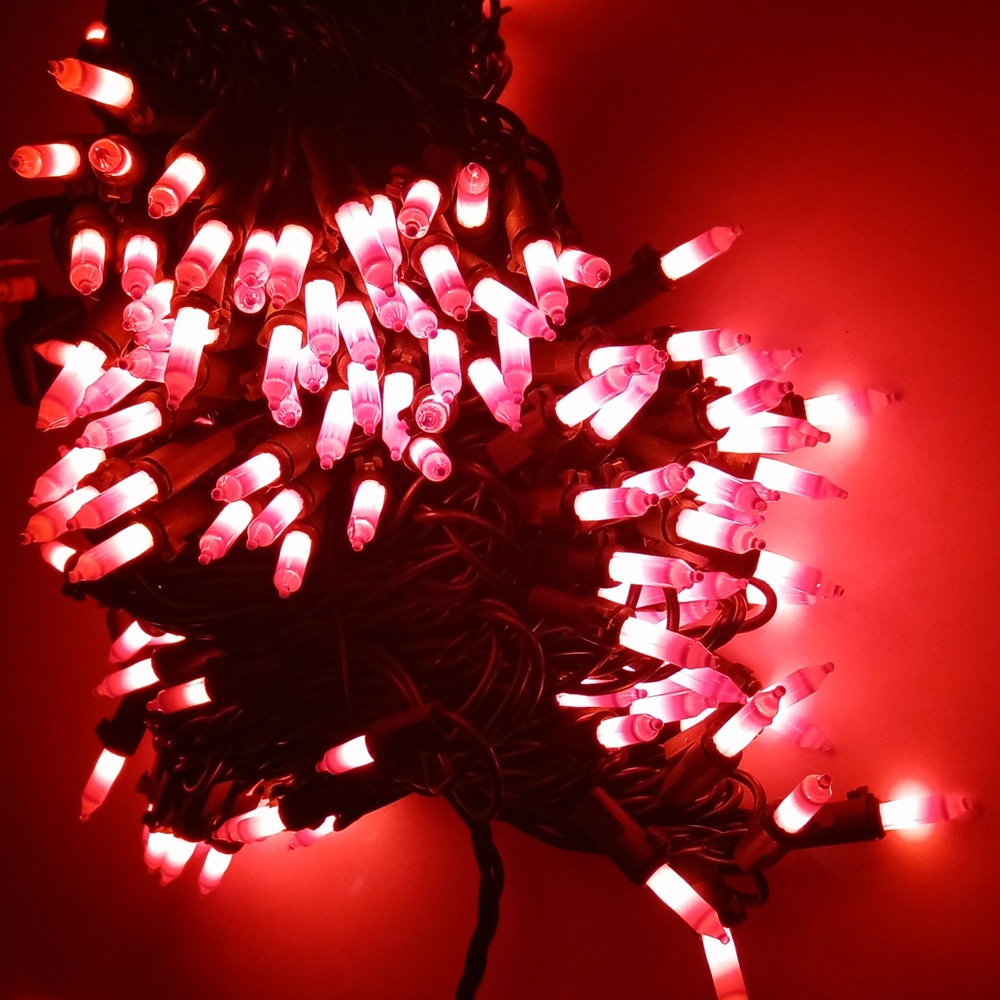 2 Sets of Orange Incandescent String Mini Light Sets Indoor / Outdoor 400 Lights